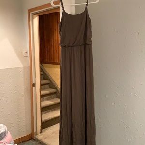 Olive green maxi dress